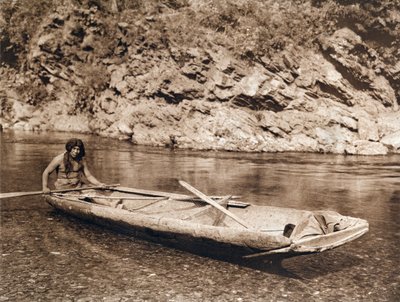 A Yurok in His Dugout Canoe by Unknown